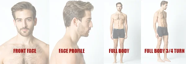 FOLLOW GUIDE .TAKE DIGITALS IN A WELL LIT AREA.MEN BOXER BRIEFS.WOMEN SPORTSBRA &UNDERWEAR
