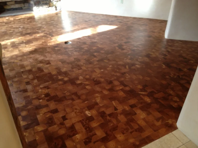 Blue Stain Pine Herringbone End-Block