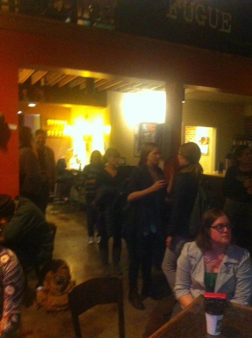 Socializing after the reading