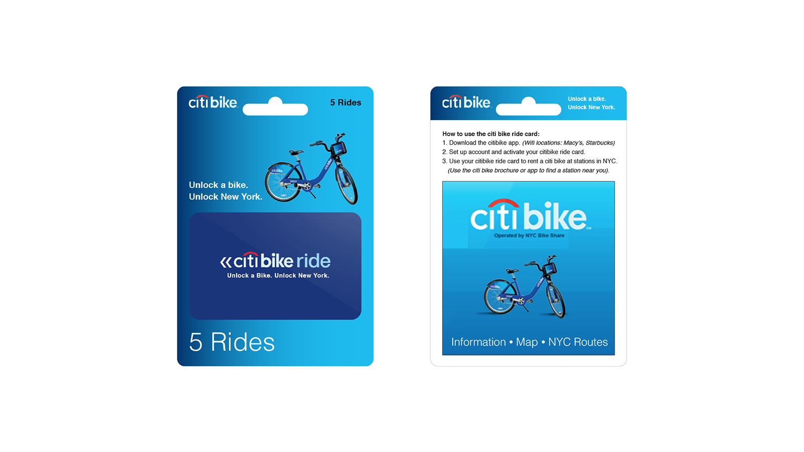 Packing concept for the citibke ride card