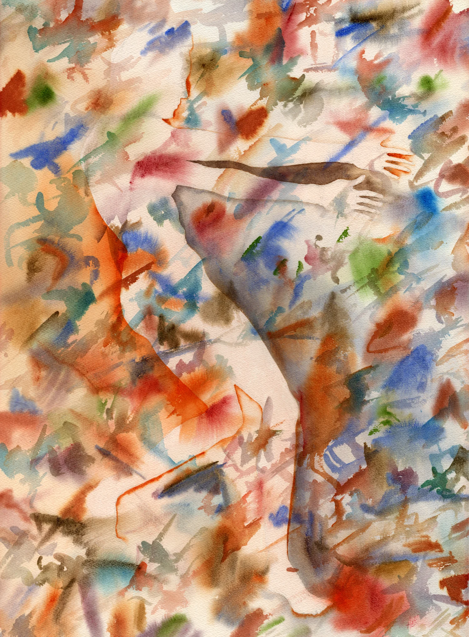 Dancing In The Wind Watercolor, 22x24