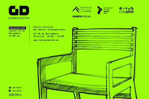 The exhibition Generación DECODE 2014 has travelled from Monterrey to Mexico City to participate at the AMD. GD is an exhibition of the best graduating students from design schools in Monterrey which JD organizes this project as part of Designaholic and in collaboration with Toc Toc. Inauguration Thursday 13 Nov. 11:00 AM Centro Cultural Mexico Contemporáneo Leandro Valle 20 (Ingreso por Atrio Santo Domingo) Centro Histórico de la Ciudad de México Event