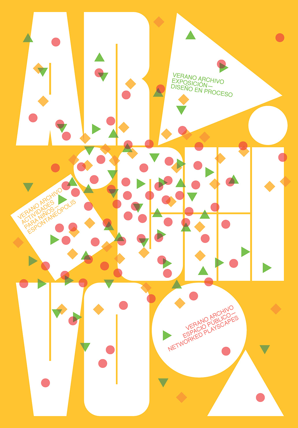 VERANO ARCHIVO EXPOSICIÓN — DISEÑO EN PROCESO Inauguración Miércoles 6 de julio, 19:00 h RSVP veranoarchivo.eventbrite.es Los procesos siempre son difíciles de percibir en un producto o proyecto terminado. Sin embargo, las etapas de exploración previa guardan muchas veces las claves y los aprendizajes más relevantes detrás de un diseño. ARCHIVO presenta más de sesenta proyectos de diseñadores consolidados y emergentes trabajando en México en su primera exhibición anual de Diseño en proceso (work in progress). La muestra será un termómetro de tendencias y líneas de trabajo actuales o a futuro, un escaparate activo de ideas sin terminar. 1/8 Takamura — AD HOC — Alejandra Macías — AMOATO — Andrés Amaya — Ángulo Cero — Ariel Rojo — BI YUU — Christian Vivanco — David Pompa — Diego Vides Borrell — DISCIPLINA — DUCO — Emiliano Godoy — Daniel Romero — Fernando Laposse — Héctor Esrawe — Joel Escalona — Jorge Diego Etienne — José de la O — Lagos del Mundo — Luis Vega — Luisa Restrepo — MACHINA — Melissa Velarde — Moisés Hernández — Monica Calderón — Natural Urbano — ONORA – PACA — PALMA — Pedro Cerisola — Pop-Dots — Ricardo Casas — ROCOCO — Rodrigo da Silva — Samara Cerón — S-AR stación arquitectura — Taller NU — Tezontle — La Tlapalería — TUUX VERANO ARCHIVO JULIO - AGOSTO 2016