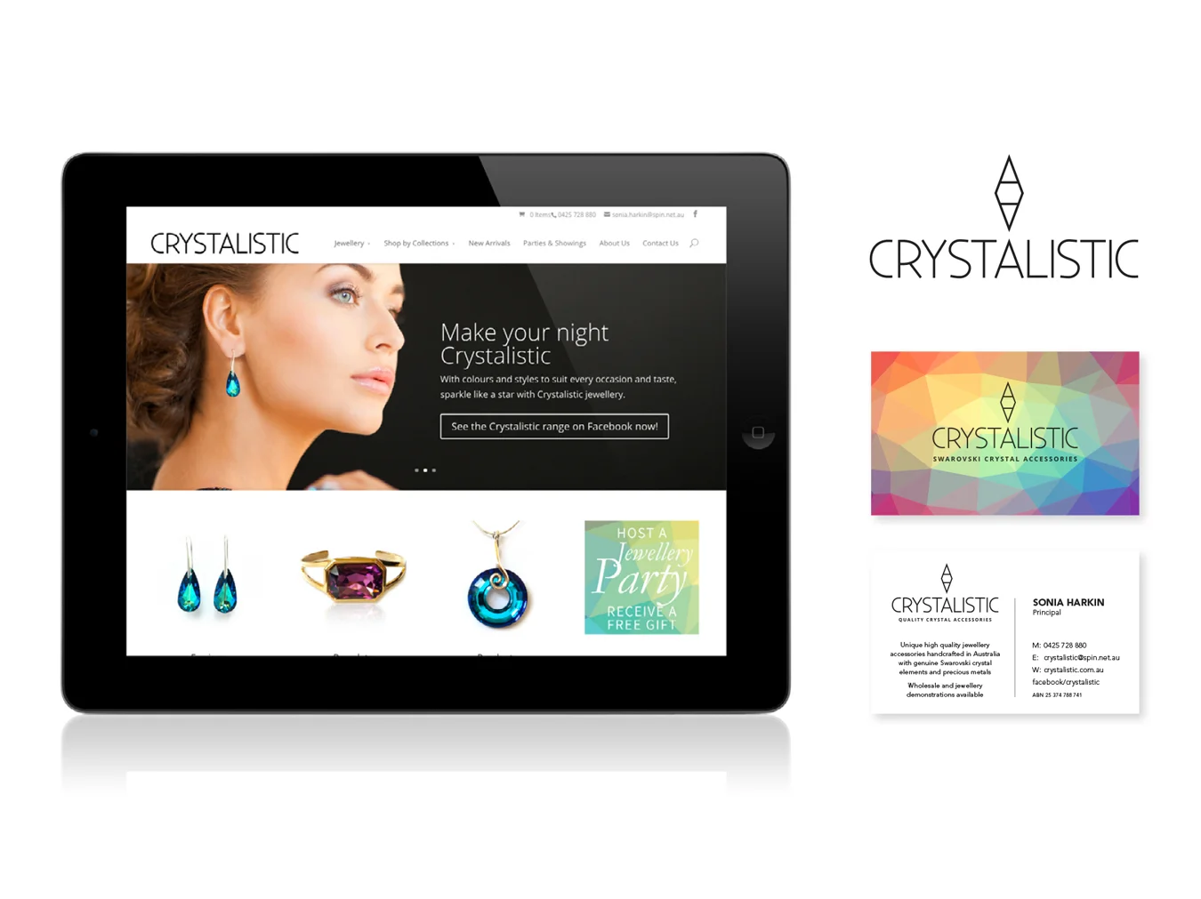 Crystalistic Jewellery website