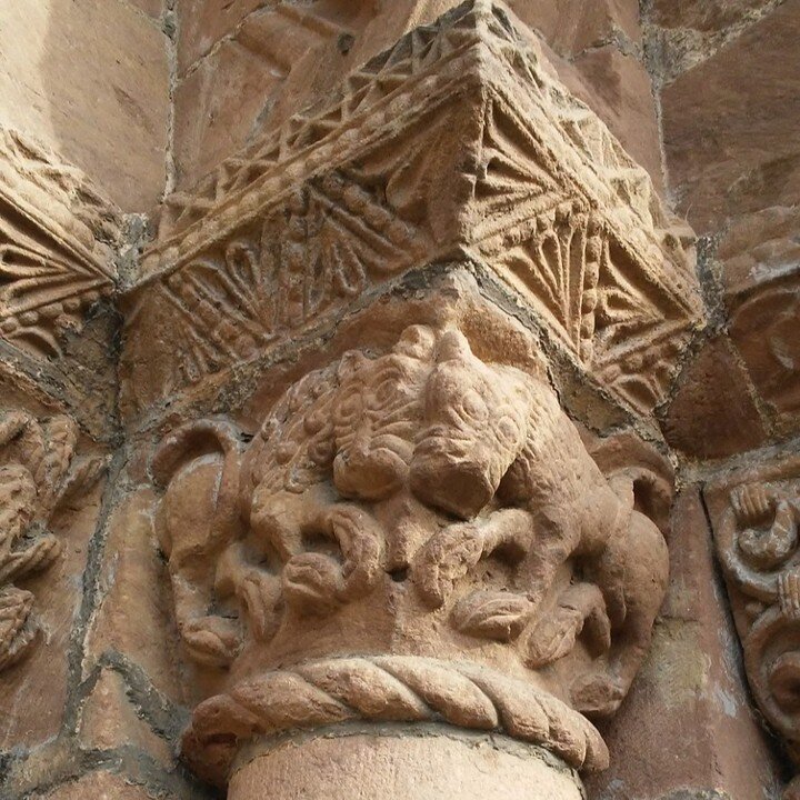 I may be a heathen but I'm not averse to a bit of Romanesque architecture. I pass these guys on my regular walks through the local churchyard.