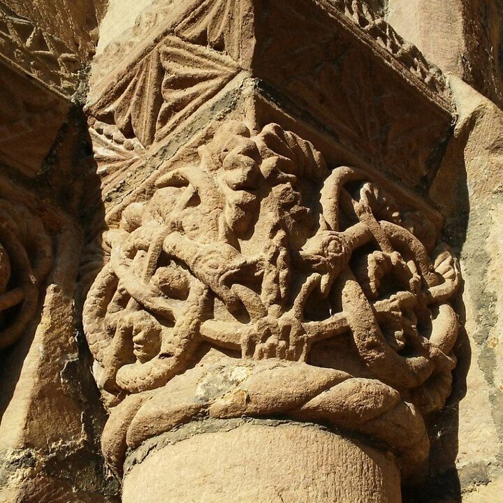 Another capital from the medieval church door I pass on my daily walks. Snakes. You know that story.