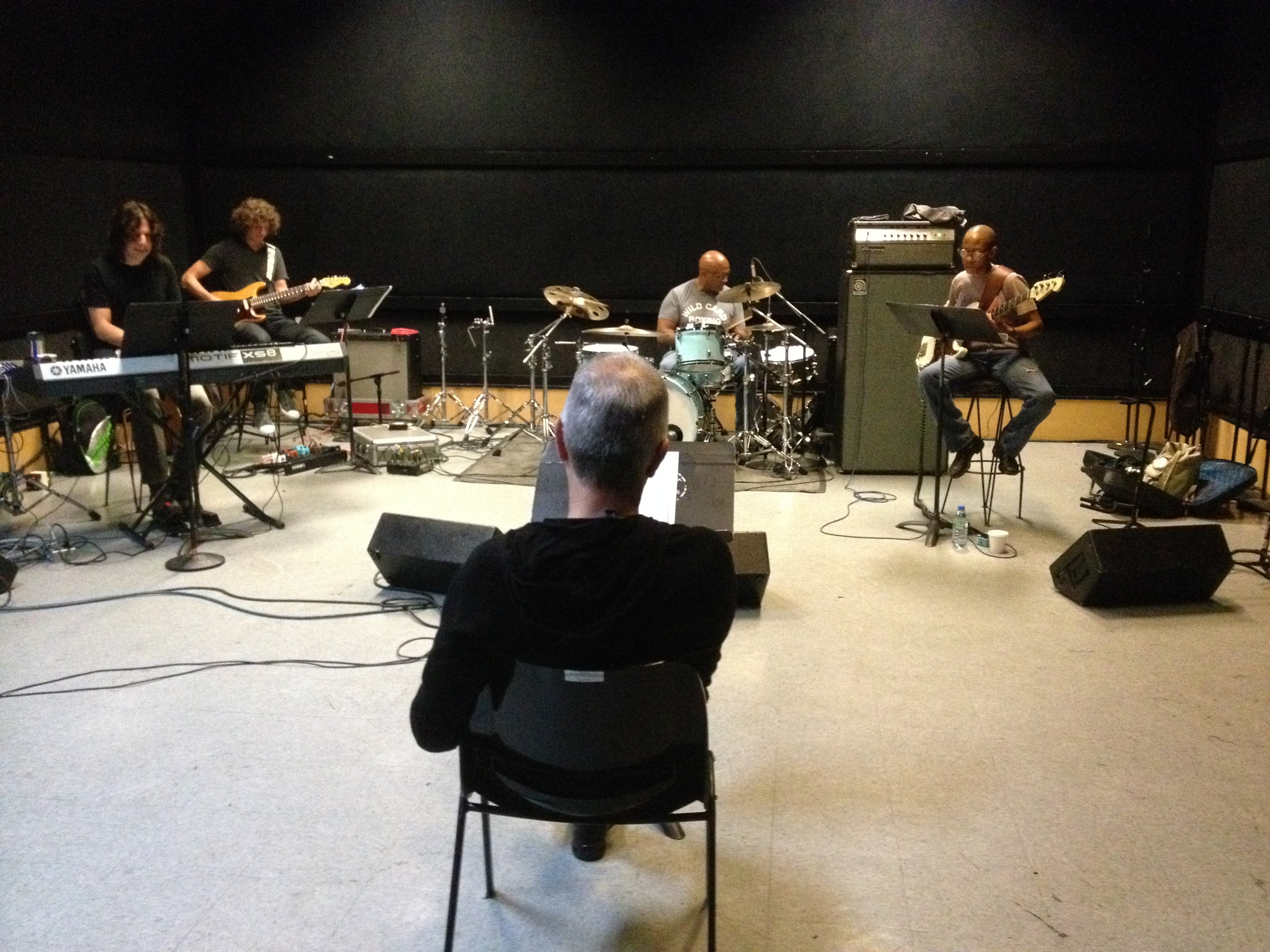  With Tony Visconti, Steve Ferrone, Gail Ann Dorsey and Henry Hey @ SIR studios 