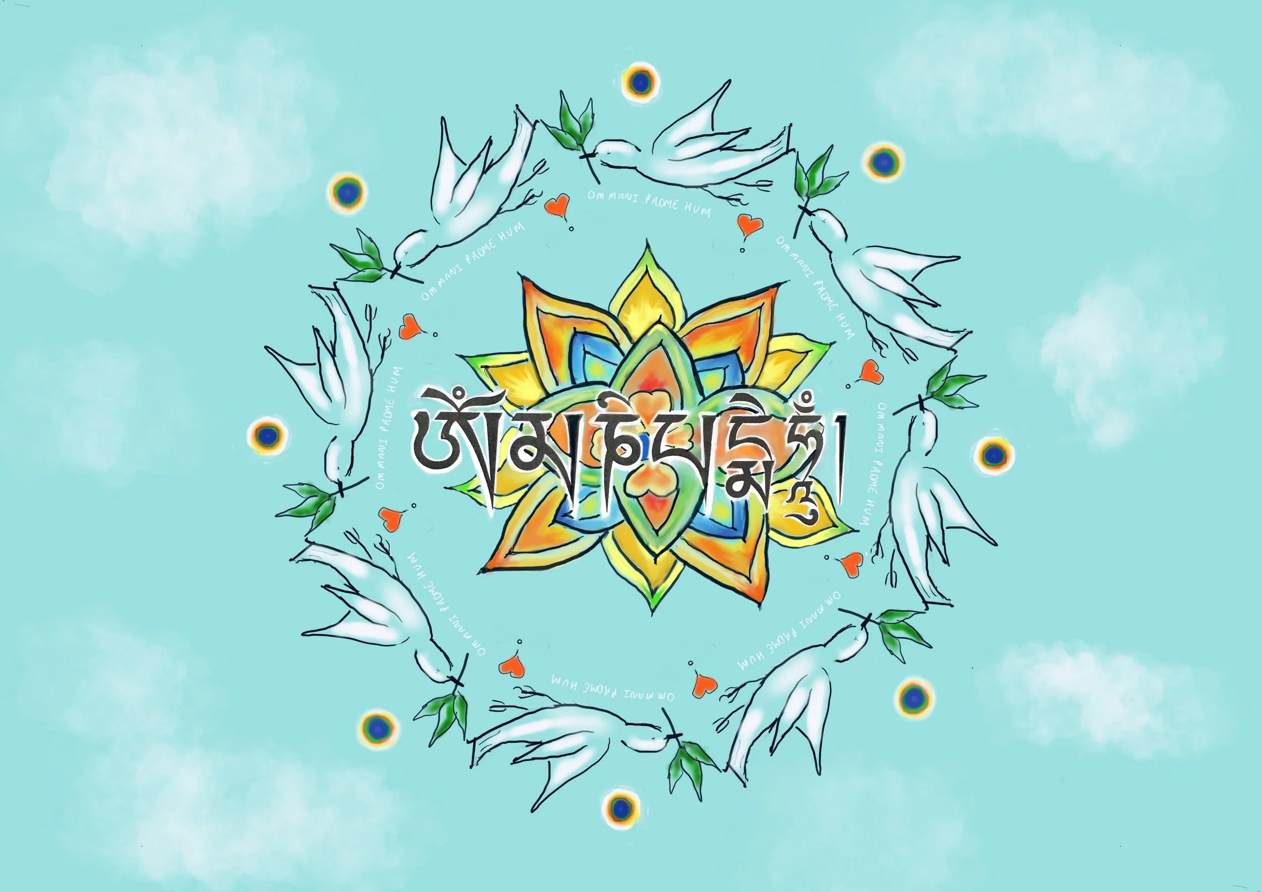 OM MANI PADME HUM - giclee art print