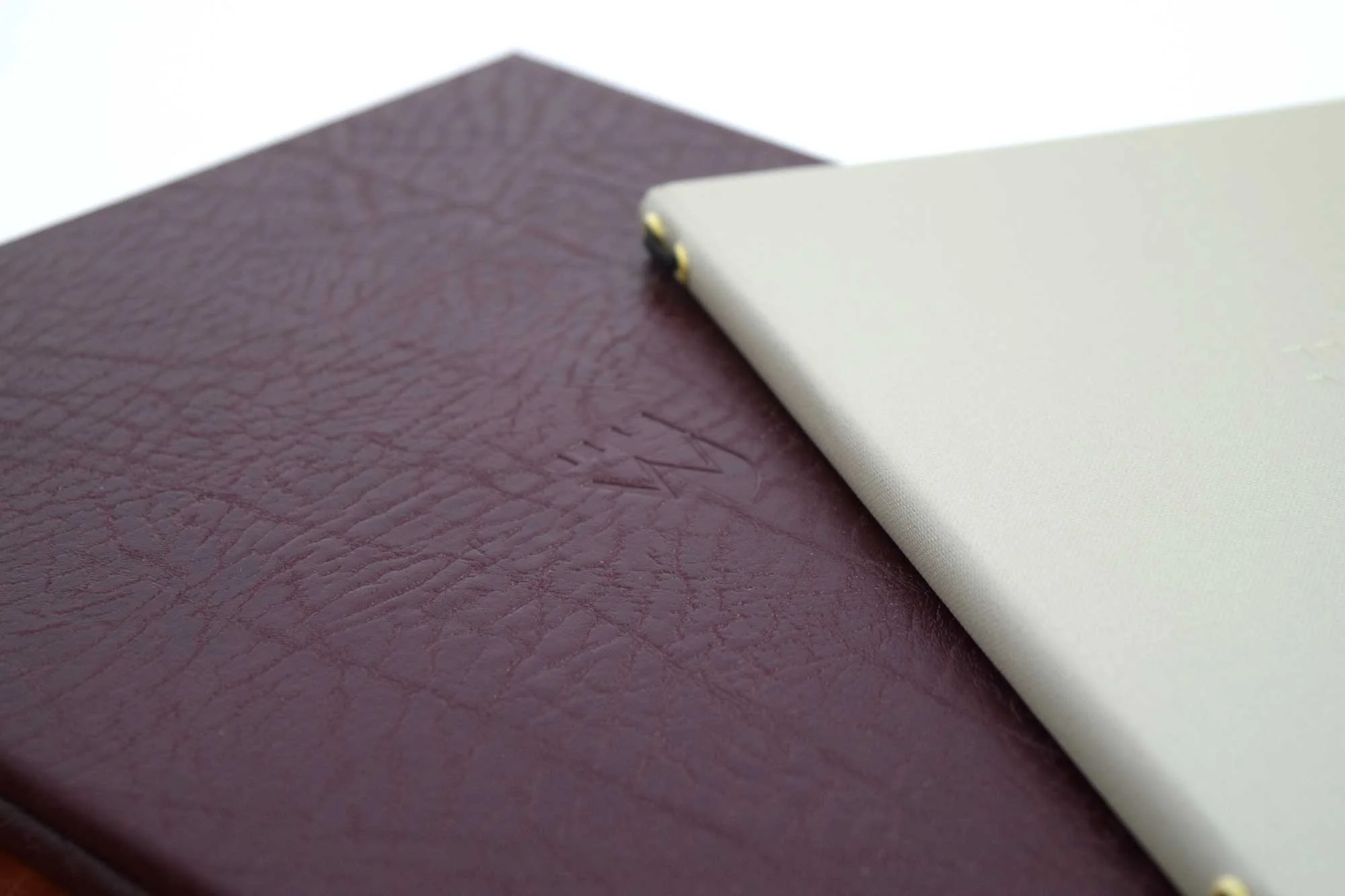 Recycled leather menus