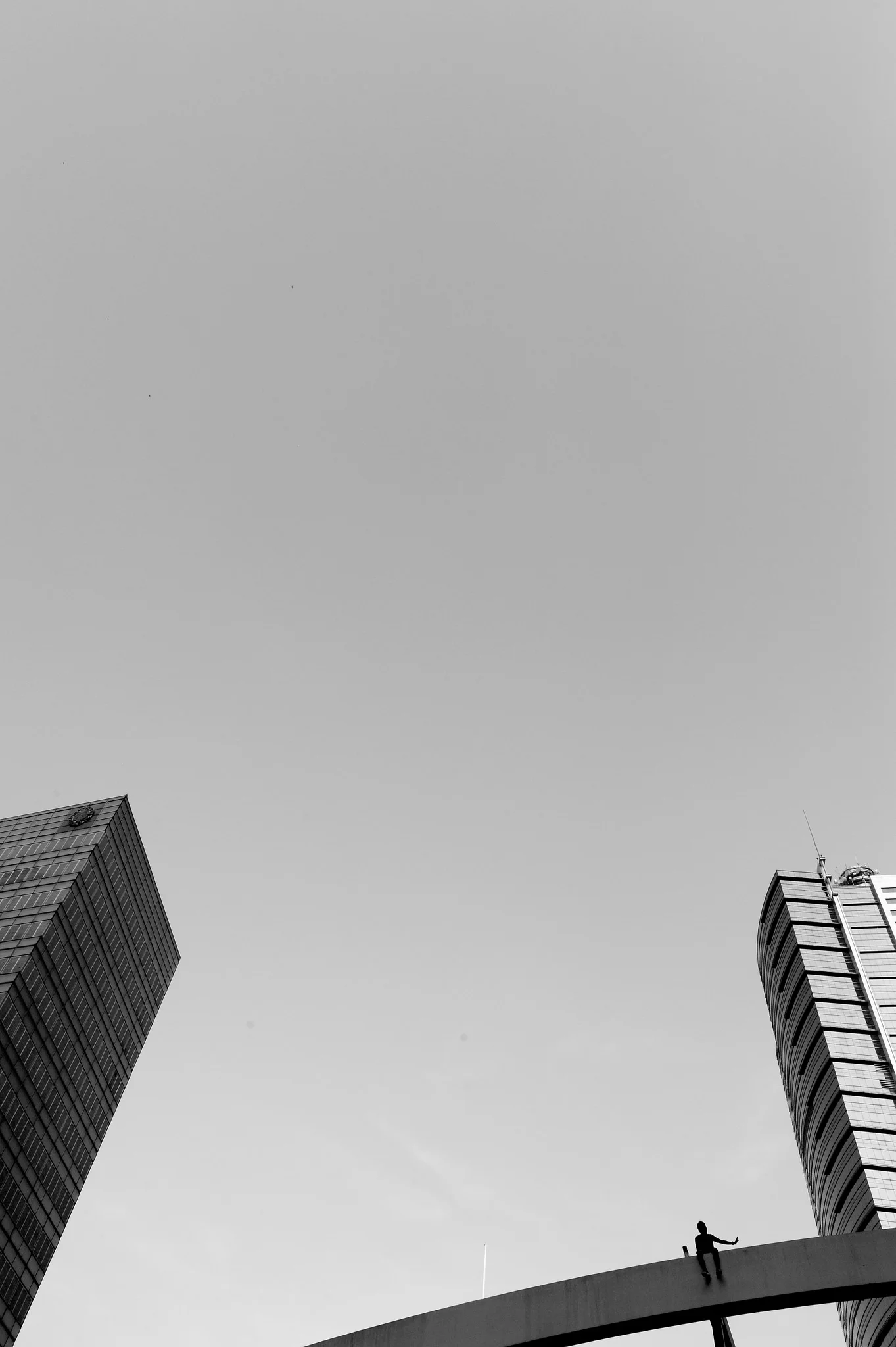 On Sunday, October 5th, a local man climbed to the top of a bridge in Admiralty and tried to persuade the occupiers to leave, so that his three young children could go back to their school, which had been forced to close. After several hours of addressing the crowds and negotiating with emergency services, the man knocked his megaphone to the inflatable cushions set up below and allowed himself to be arrested.