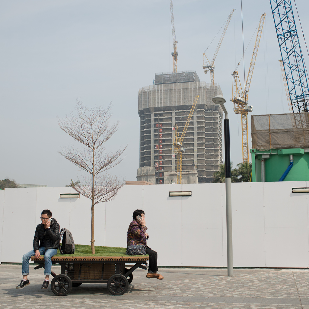 residents commune with nature outside the hk museum of art. as part of the tst waterfront revitalization program, large parts of the famous boardwalk will be off limits for up to three years. 