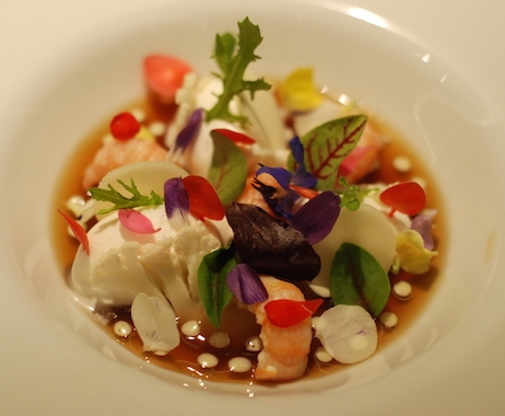  Ecrivisses du lac, cauliflower mousselline, aniseed jelly.