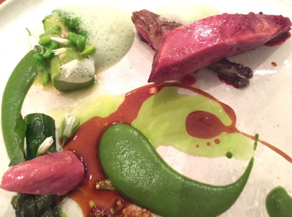 Pigeon and Asparagus at Restaurant David Toutain