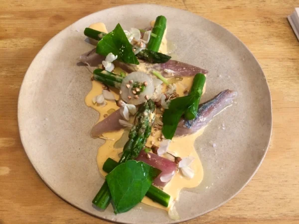 Mackerel + asparagus + nasturtium.jpg