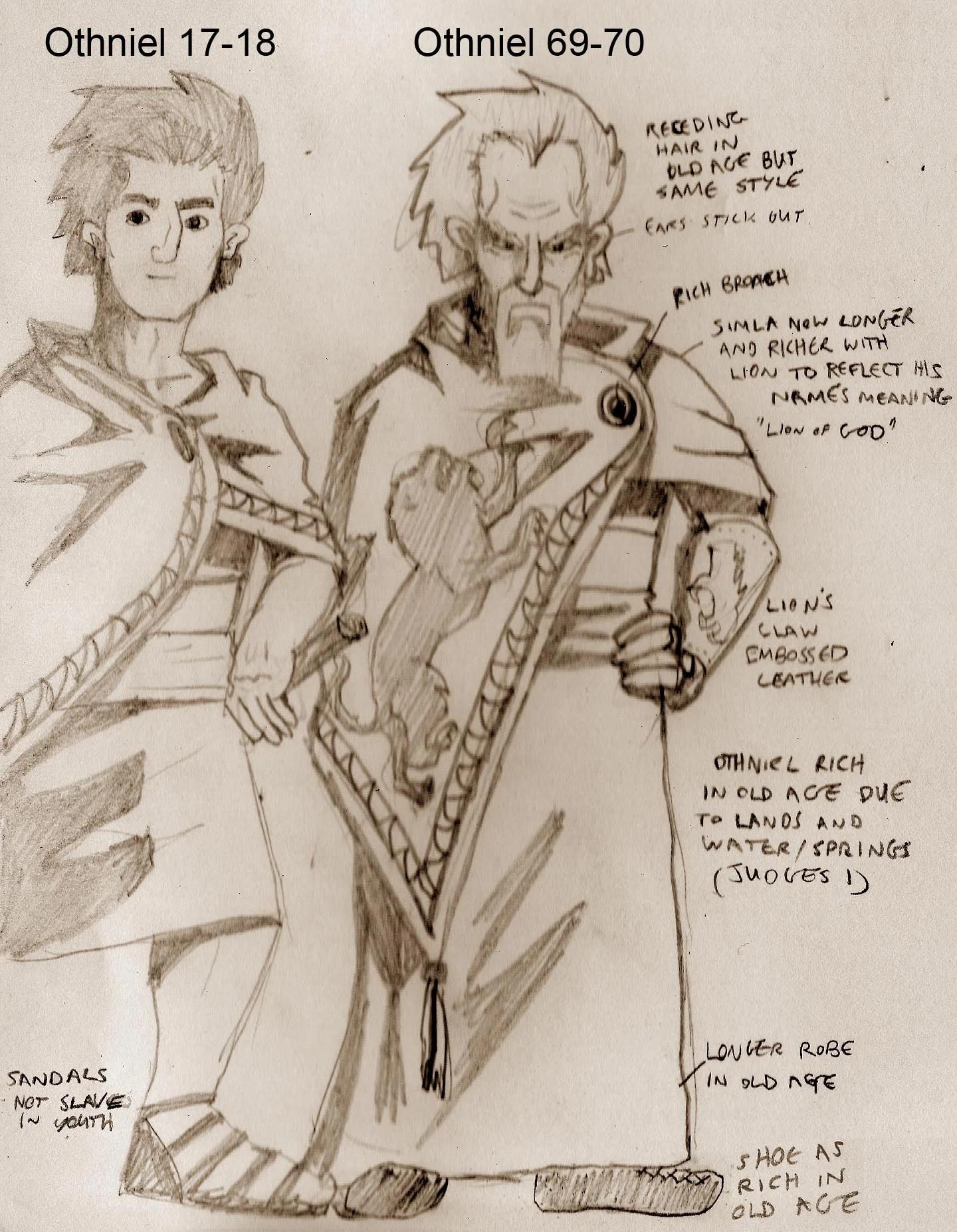 Othniel master sketches