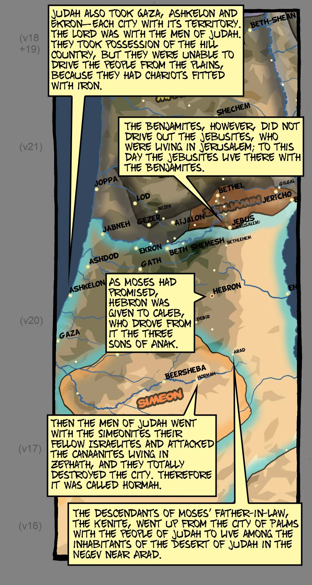 Dynamic: Map with verses out of order.