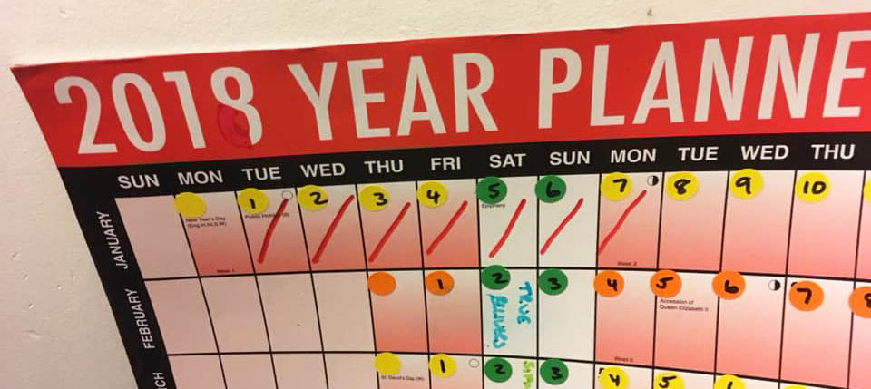 Yep, this is my 2019 year planner! Nothing gets wasted in this house.