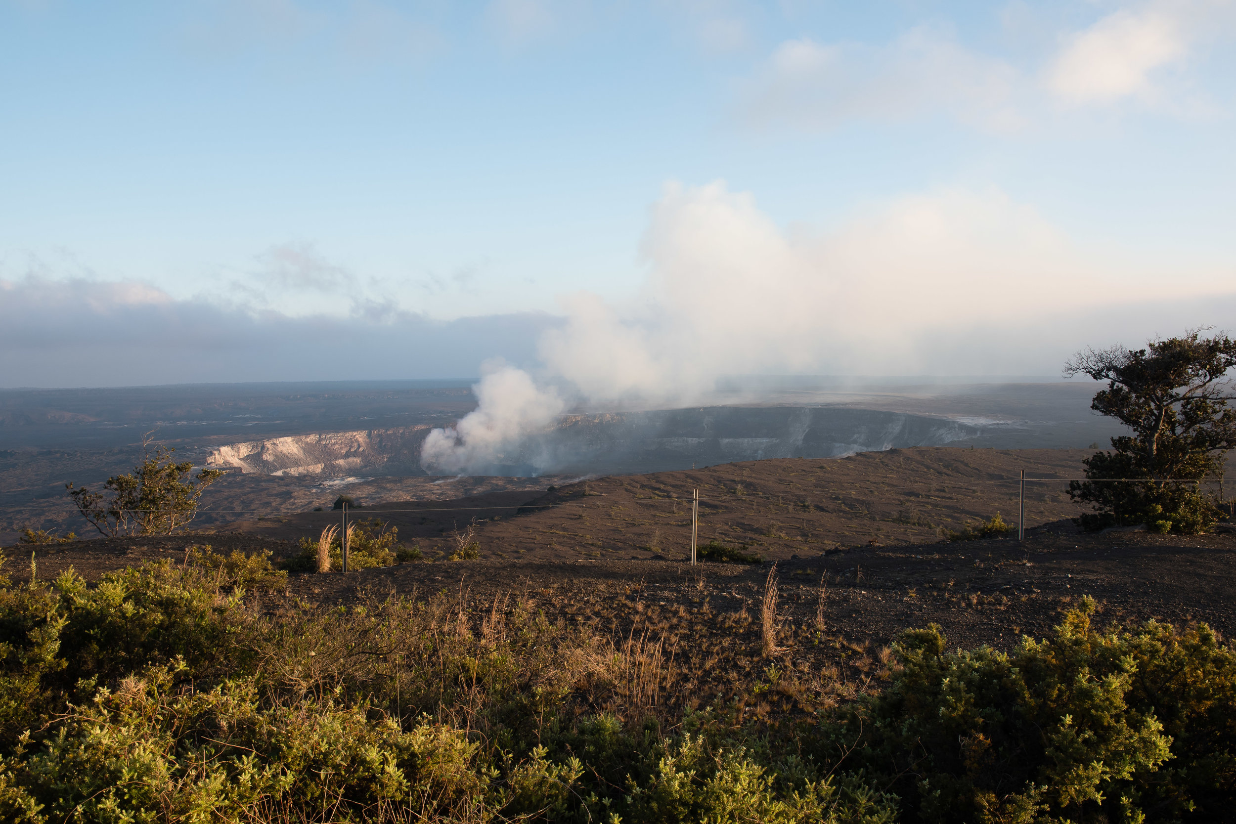Kilauea Caldera as seen from the jaguar Museum.