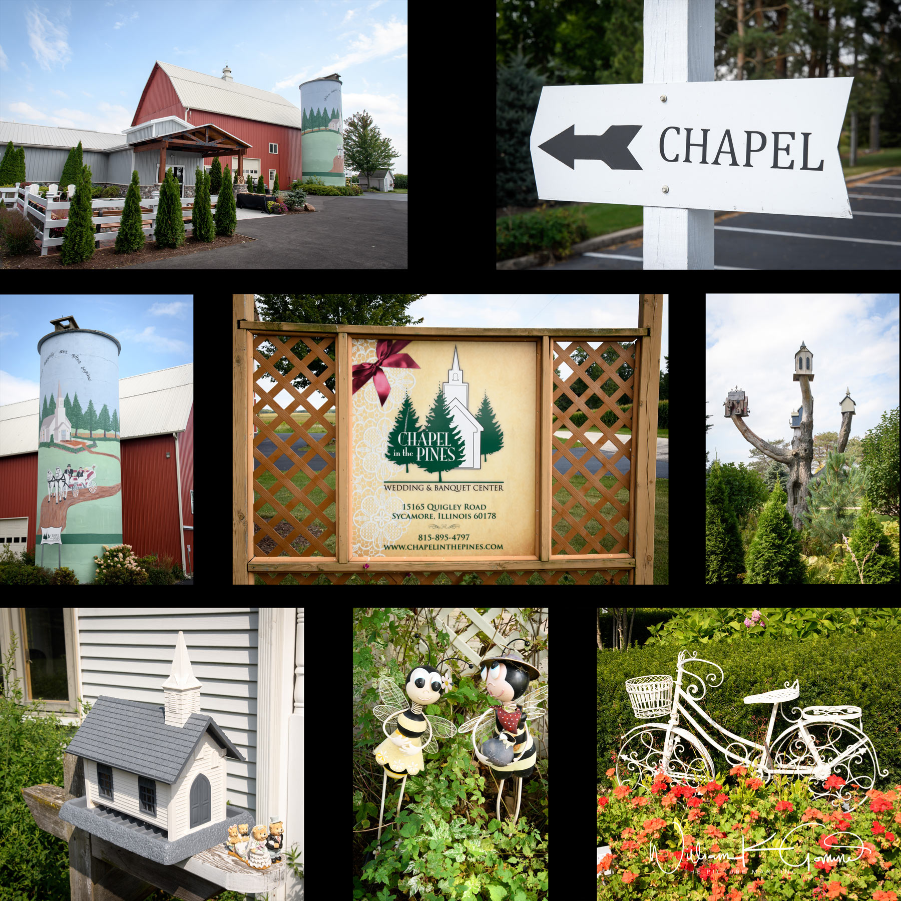 The buildings and grounds have great locations for portraits and many whimsical items throughout the area.
