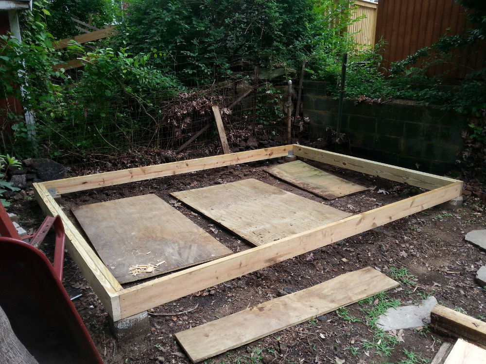 rebuilding a shed, 1: foundation