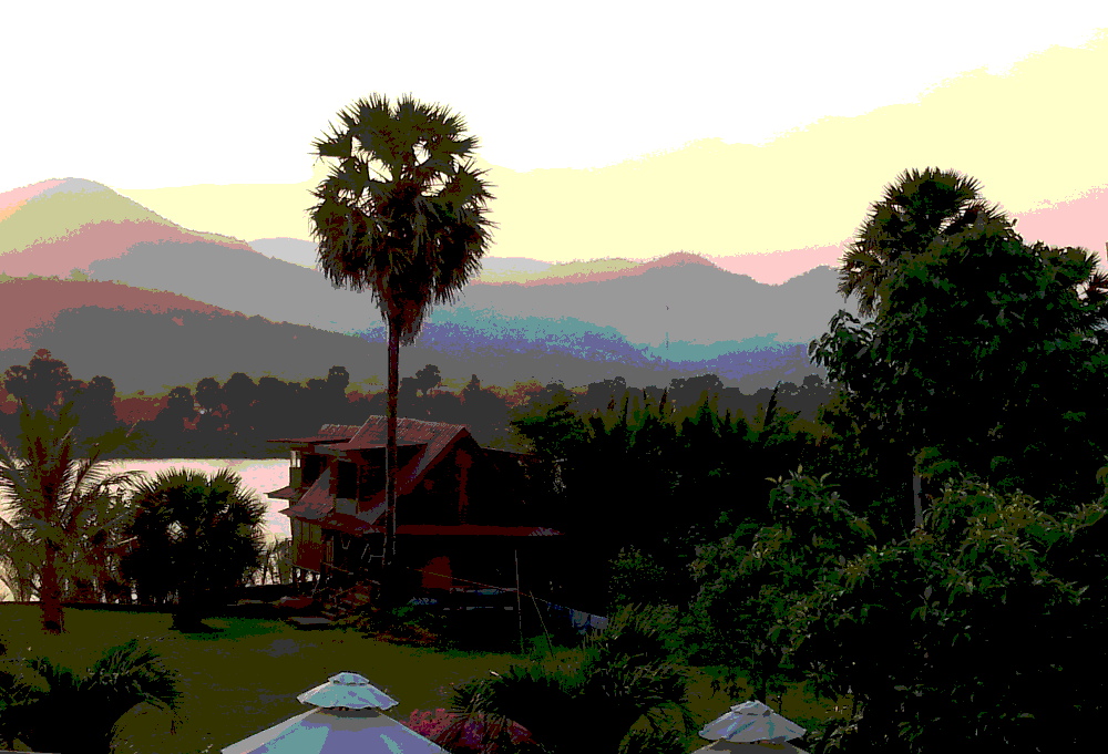 view from Villa Vedici, Kompot, Cambodia