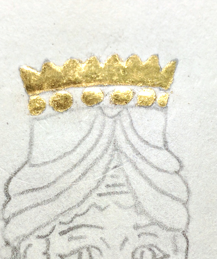 illuminated crown, close-up