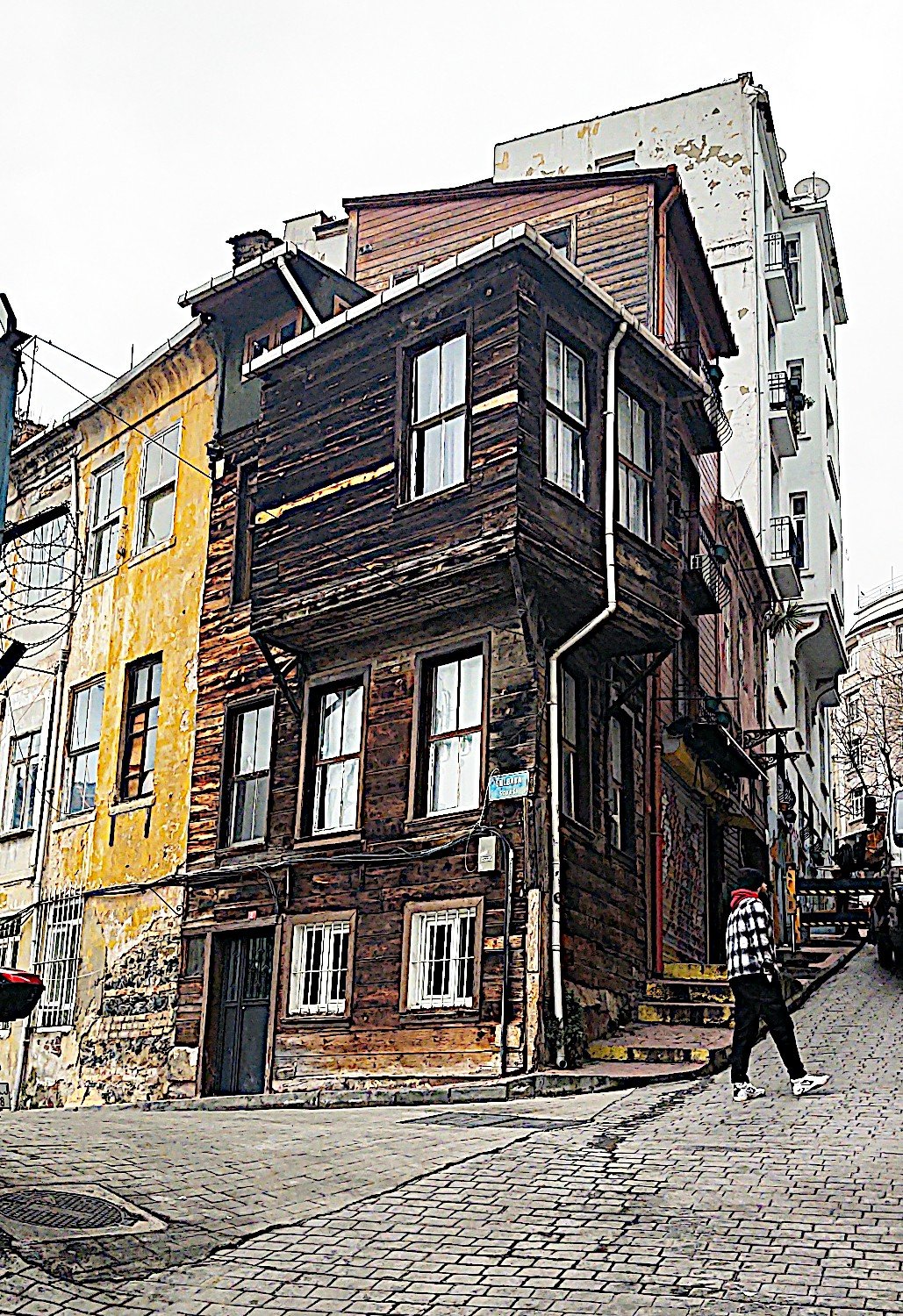 among the last of the old wooden homes, Beyoglu