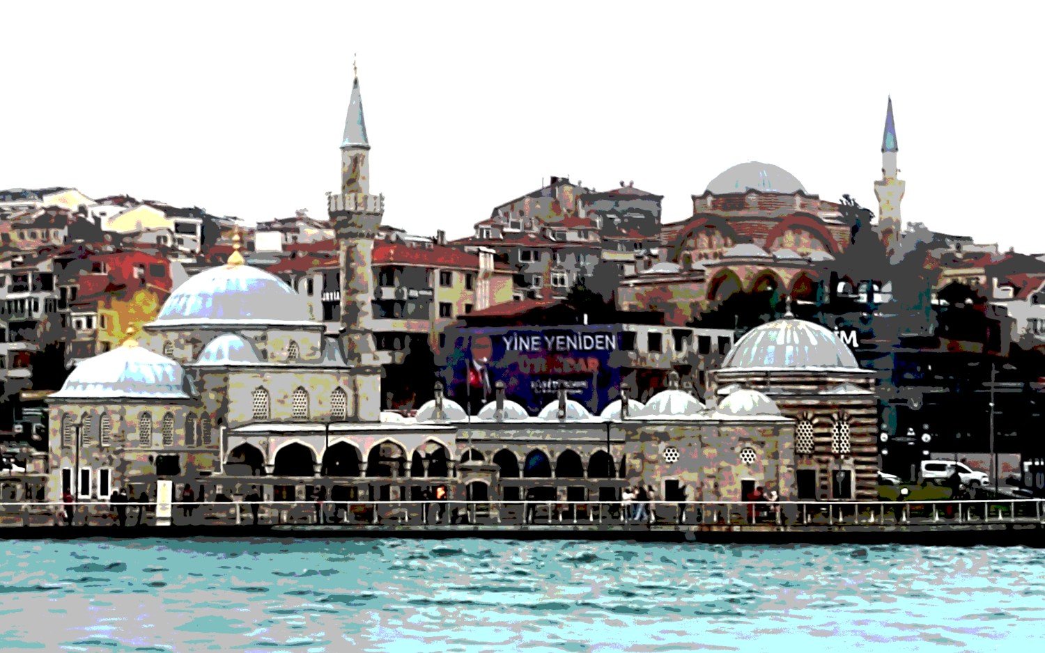 Uskudar from the ferry crossing the Bosporus