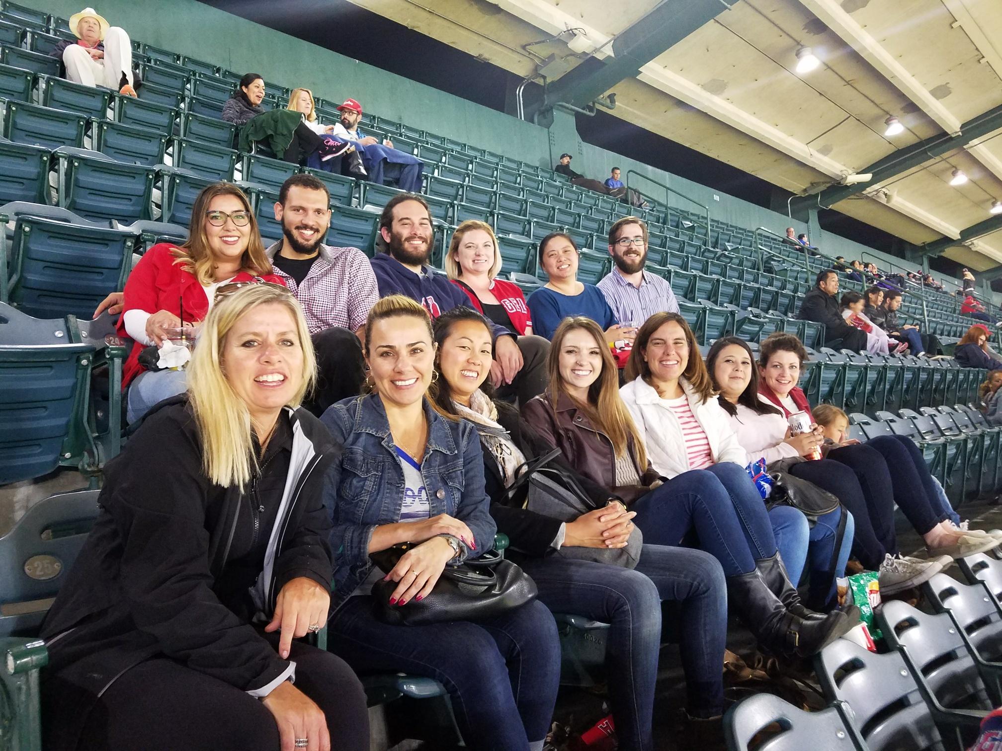 The Patterns team at the Autism Awareness Night - Angels Stadium
