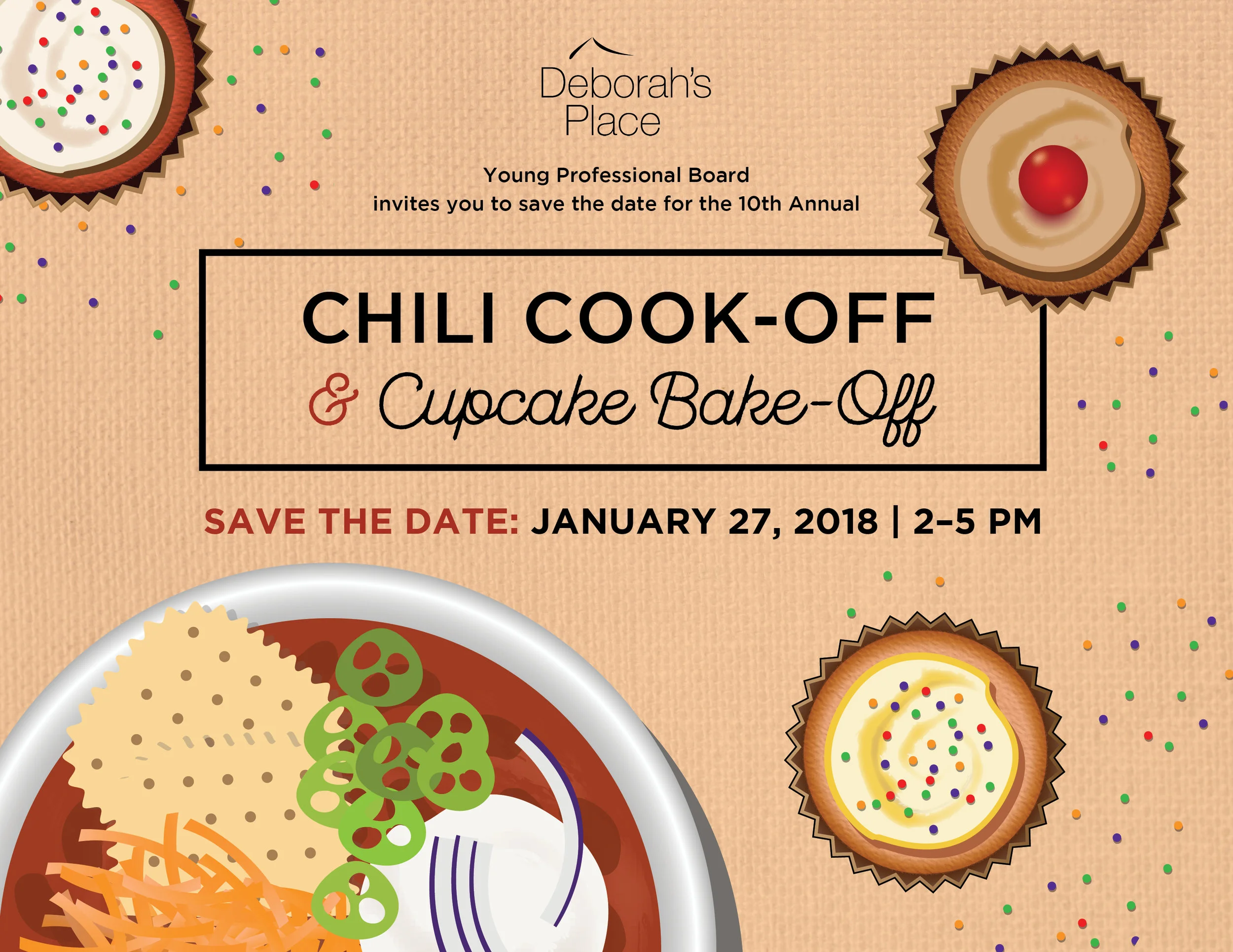 Illustrated invitation + save-the-date