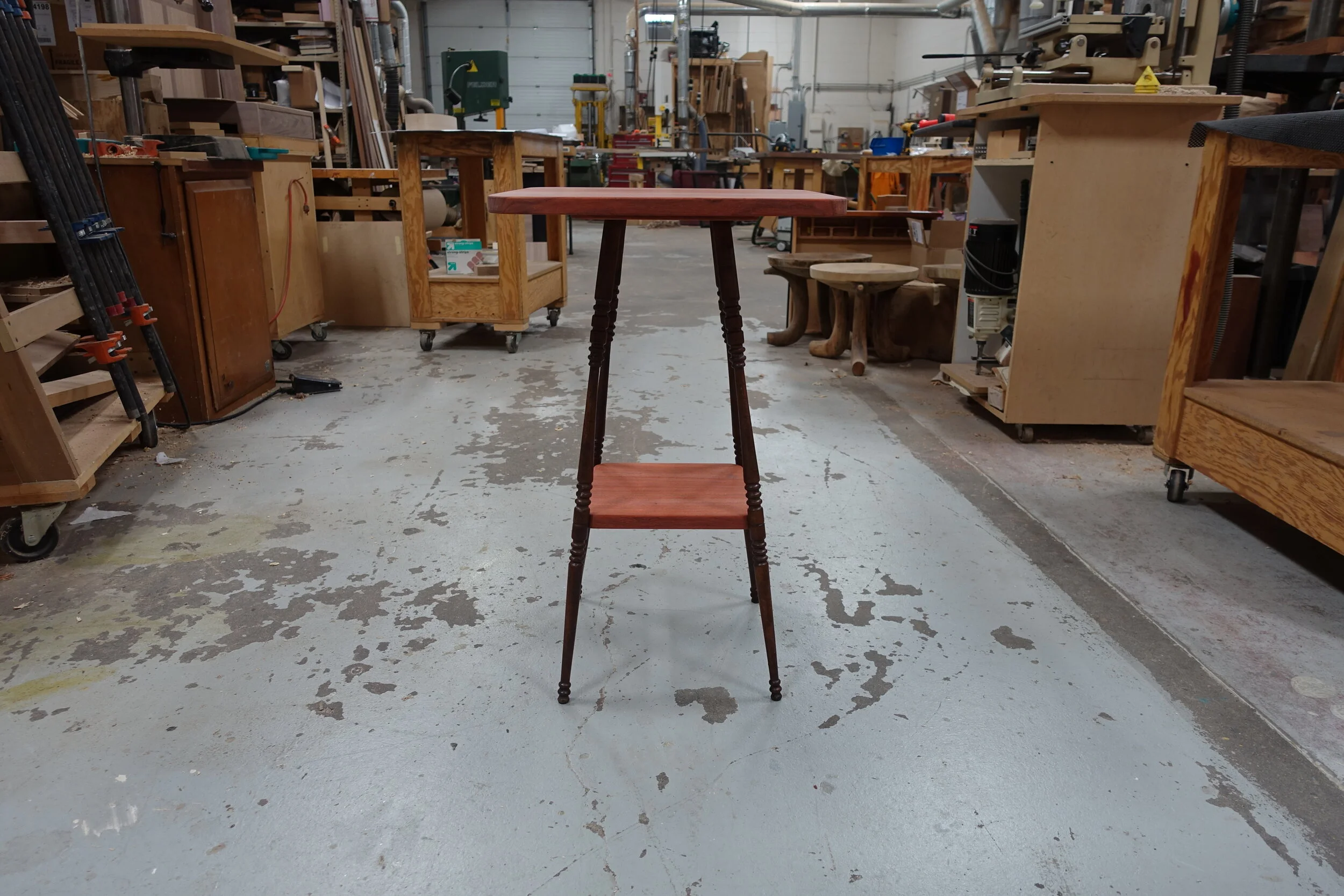 002 Padauk End Table with Found Legs.JPG