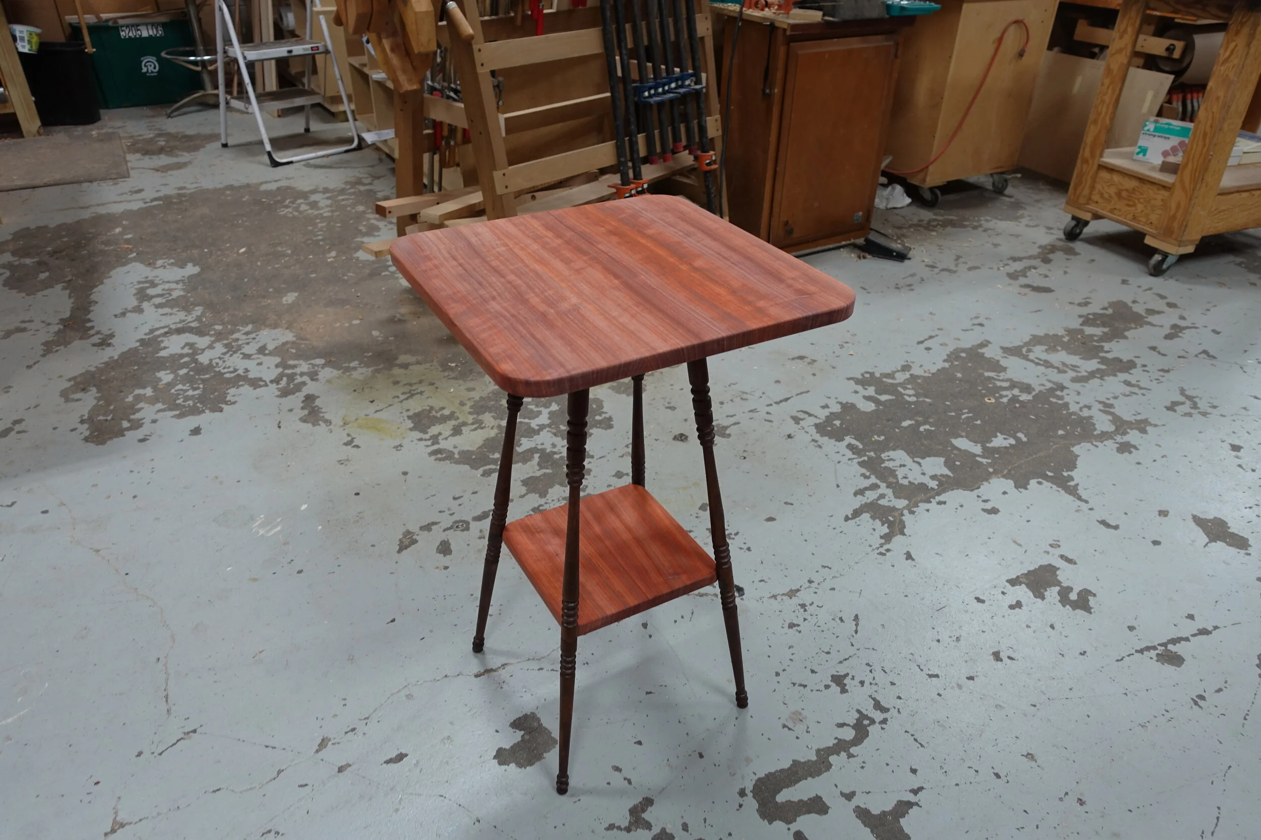 004 Padauk End Table with Found Legs.JPG