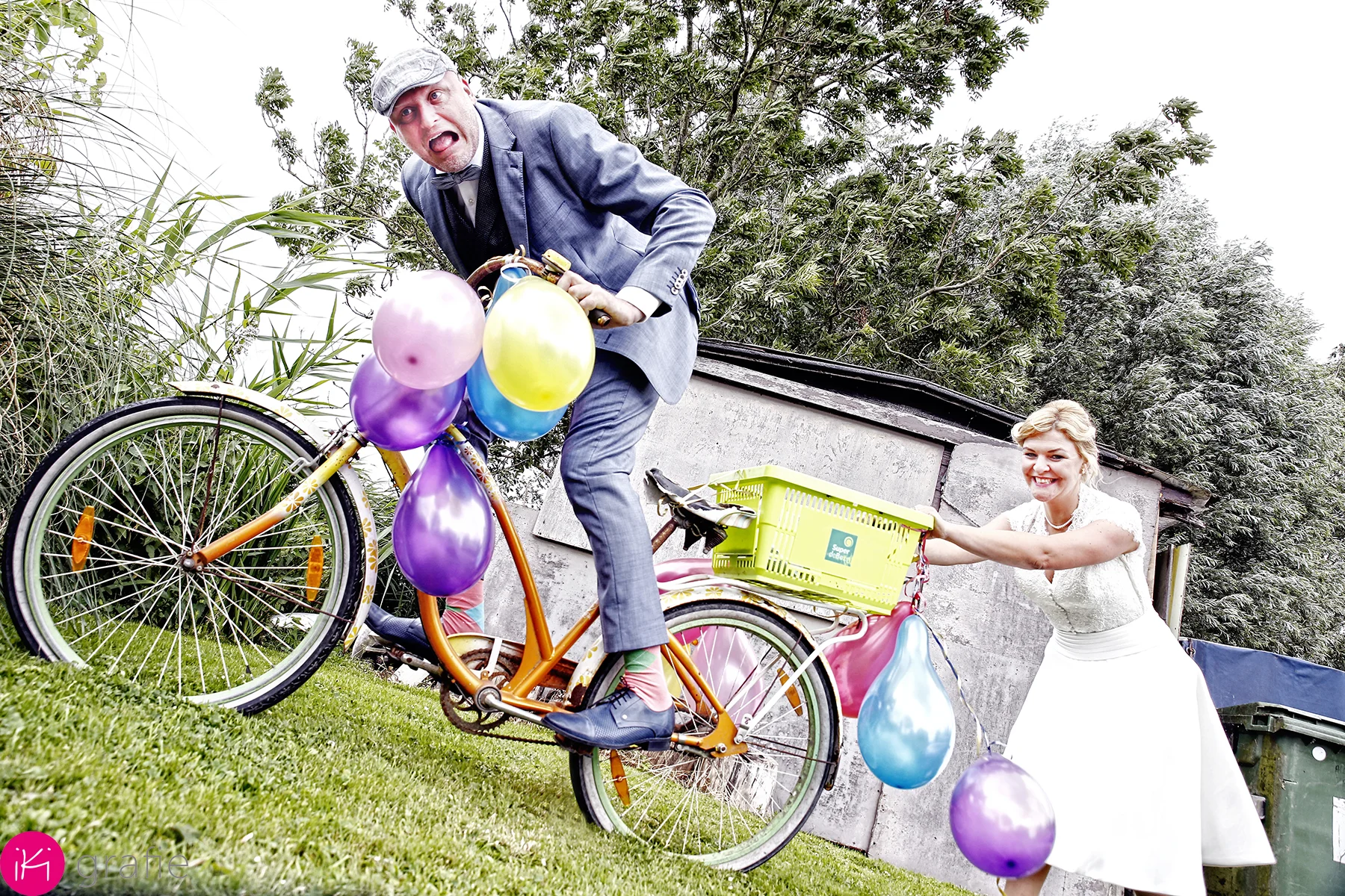 als voorbereiding voor hun romantische fietstocht naar Parijs