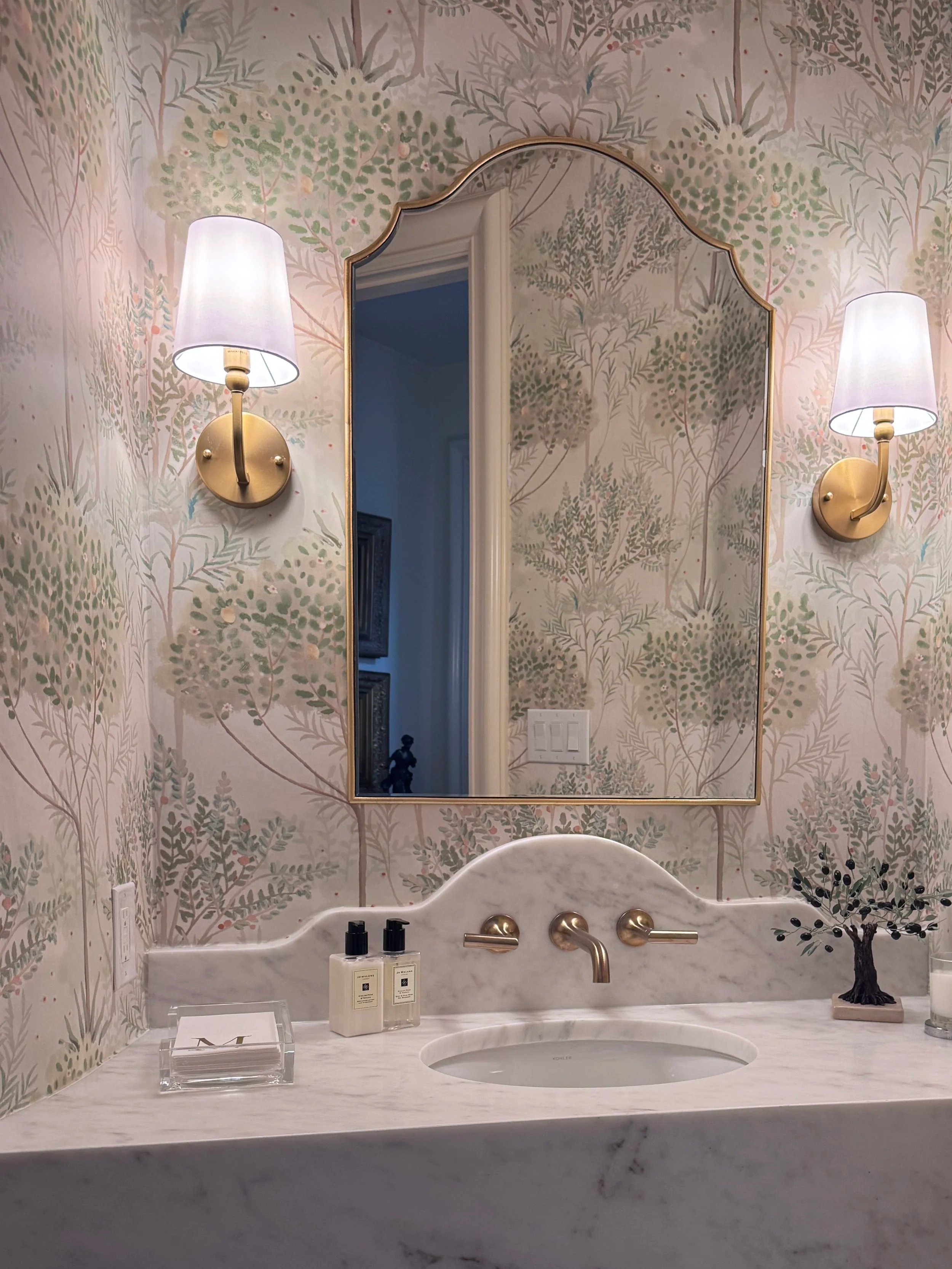 A Jewel Box Powder Bath Renovation in Colleyville, Texas