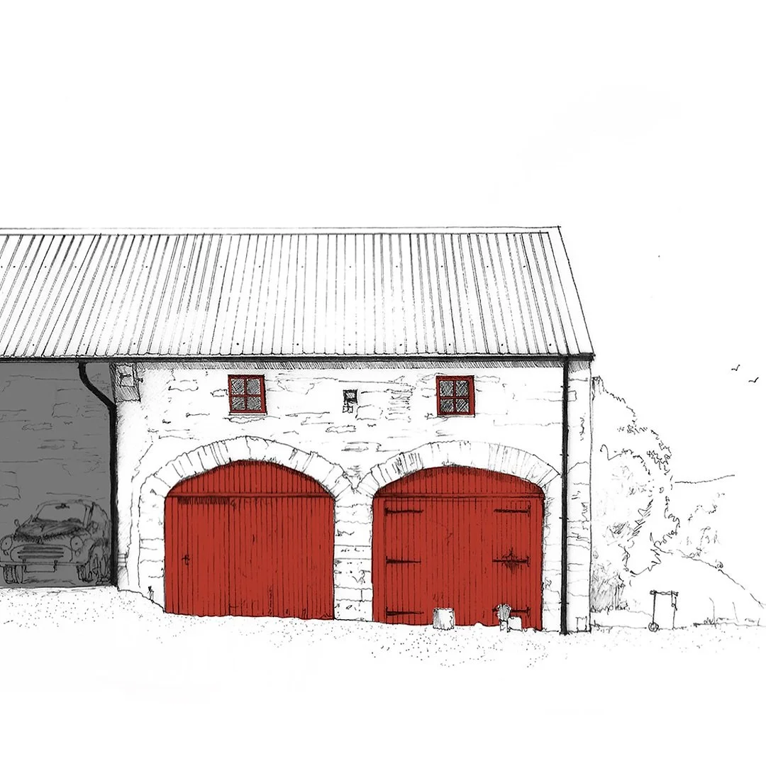 We’re having a lot of fun breathing new life into a set of historic farm buildings in rural Stirlingshire. The existing steading features a pair of beautiful arched timber shutters - which we hope to reference in the new scheme for a creative c