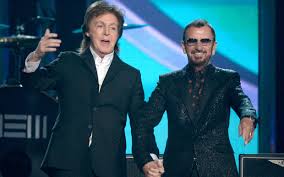 All we've got is a photograph. Surviving Beatles Paul McCartney and Ringo Starr at 2014 Grammy Awards.
