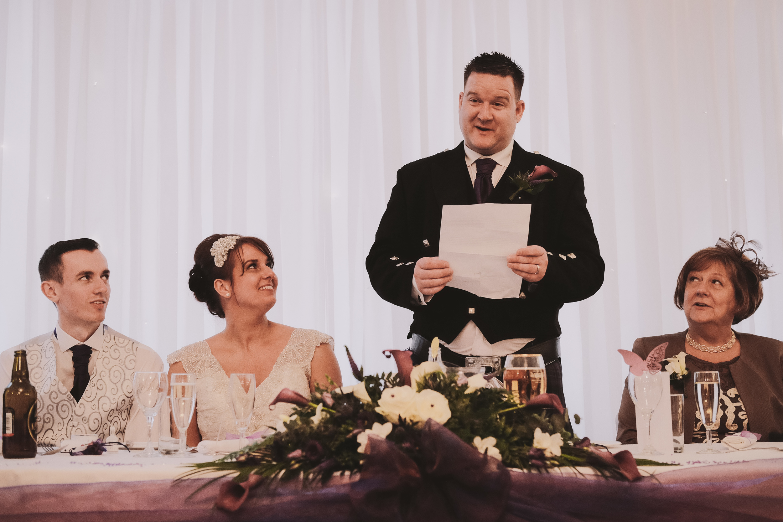 Newcastle Wedding Photographer // Groom speech