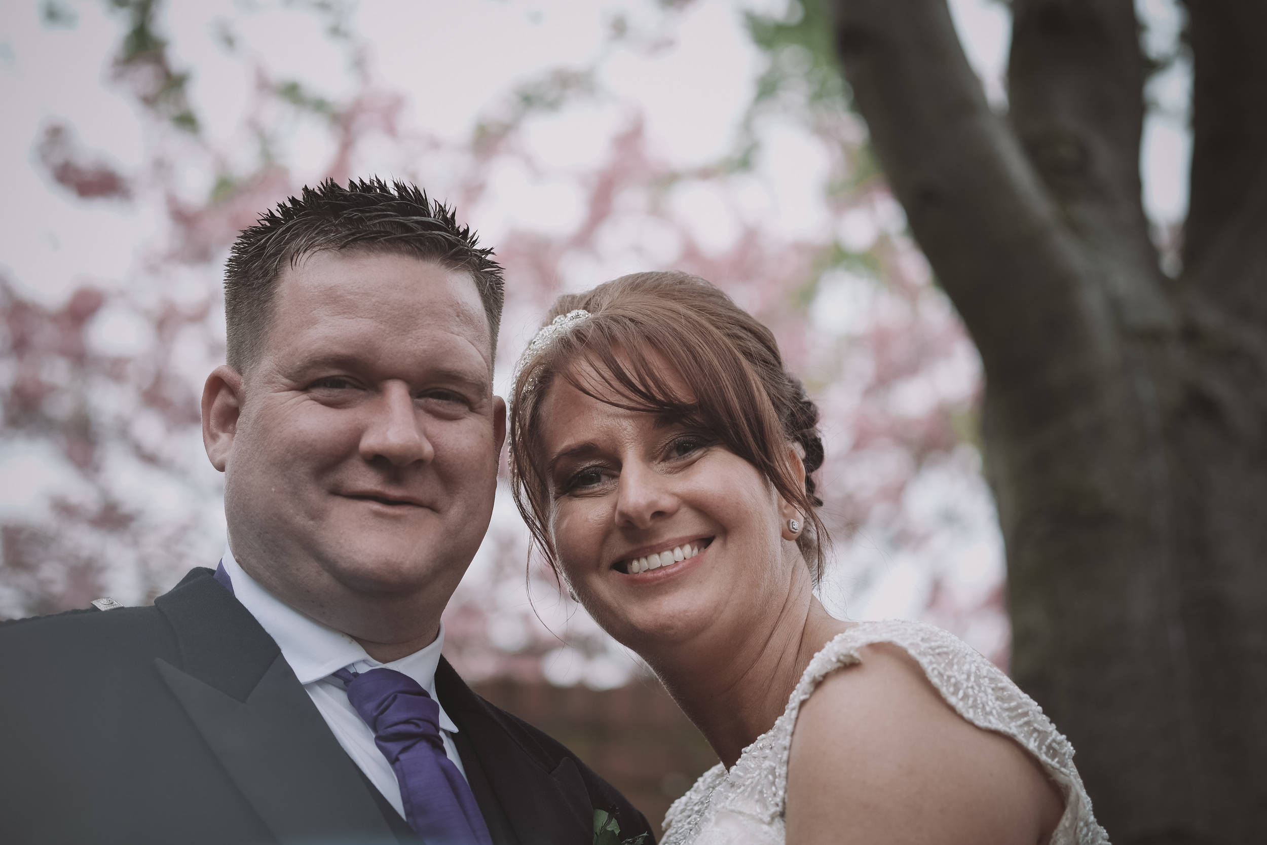 Newcastle Wedding Photographer // Close up portrait of bride and groom
