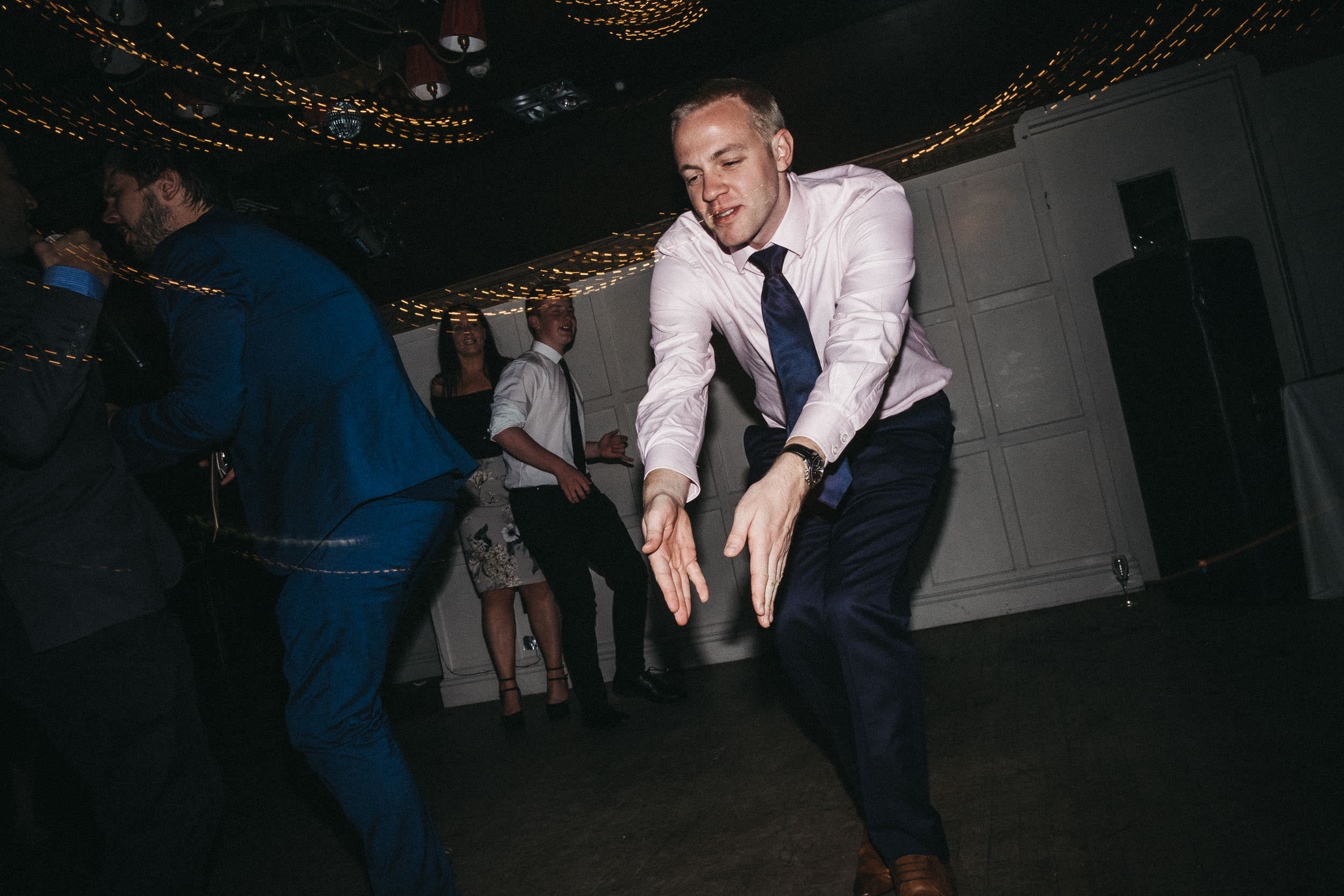 Wedding guest dancing in Newcastle upon Tyne