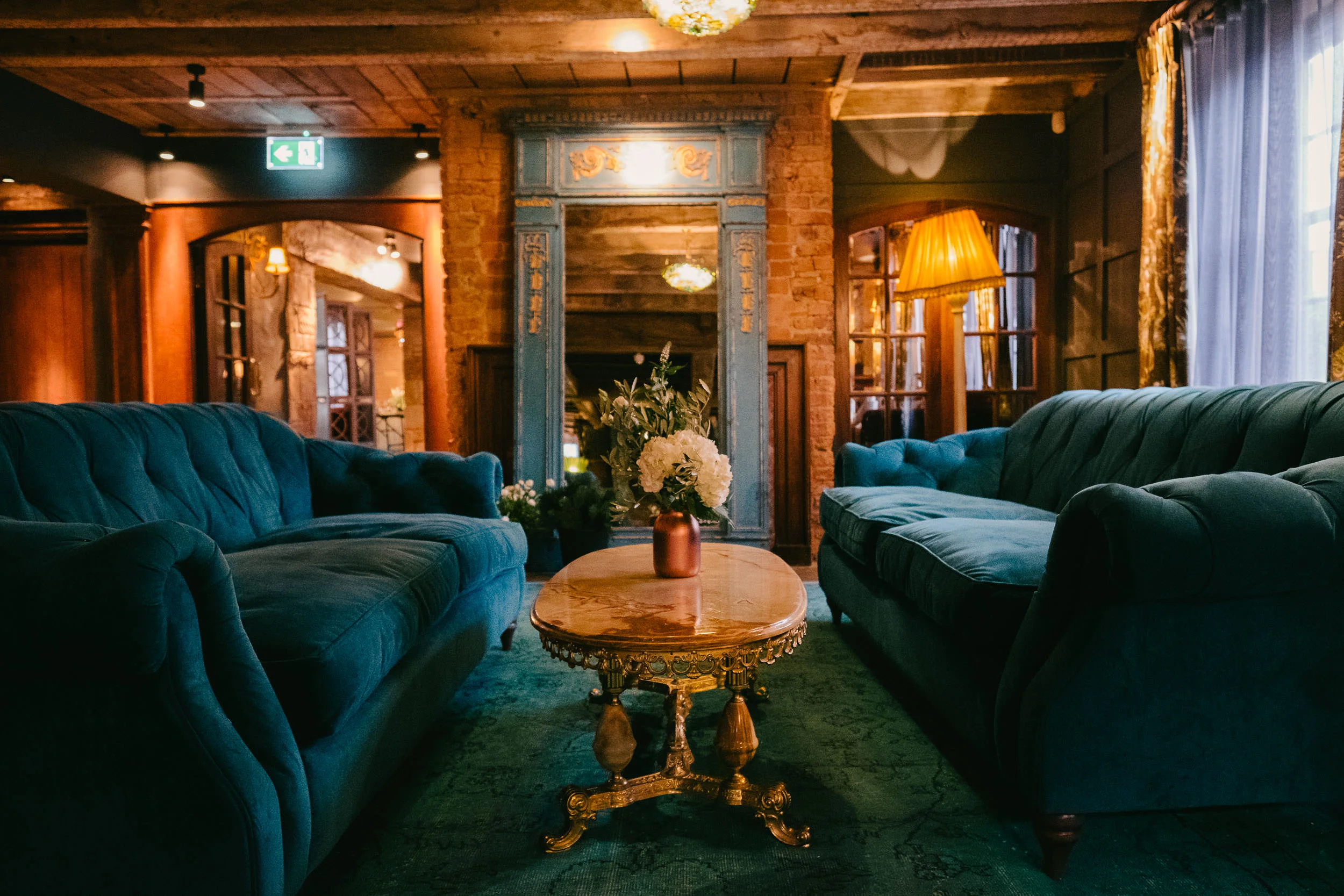 The opulent interior of Le Petit Chateau
