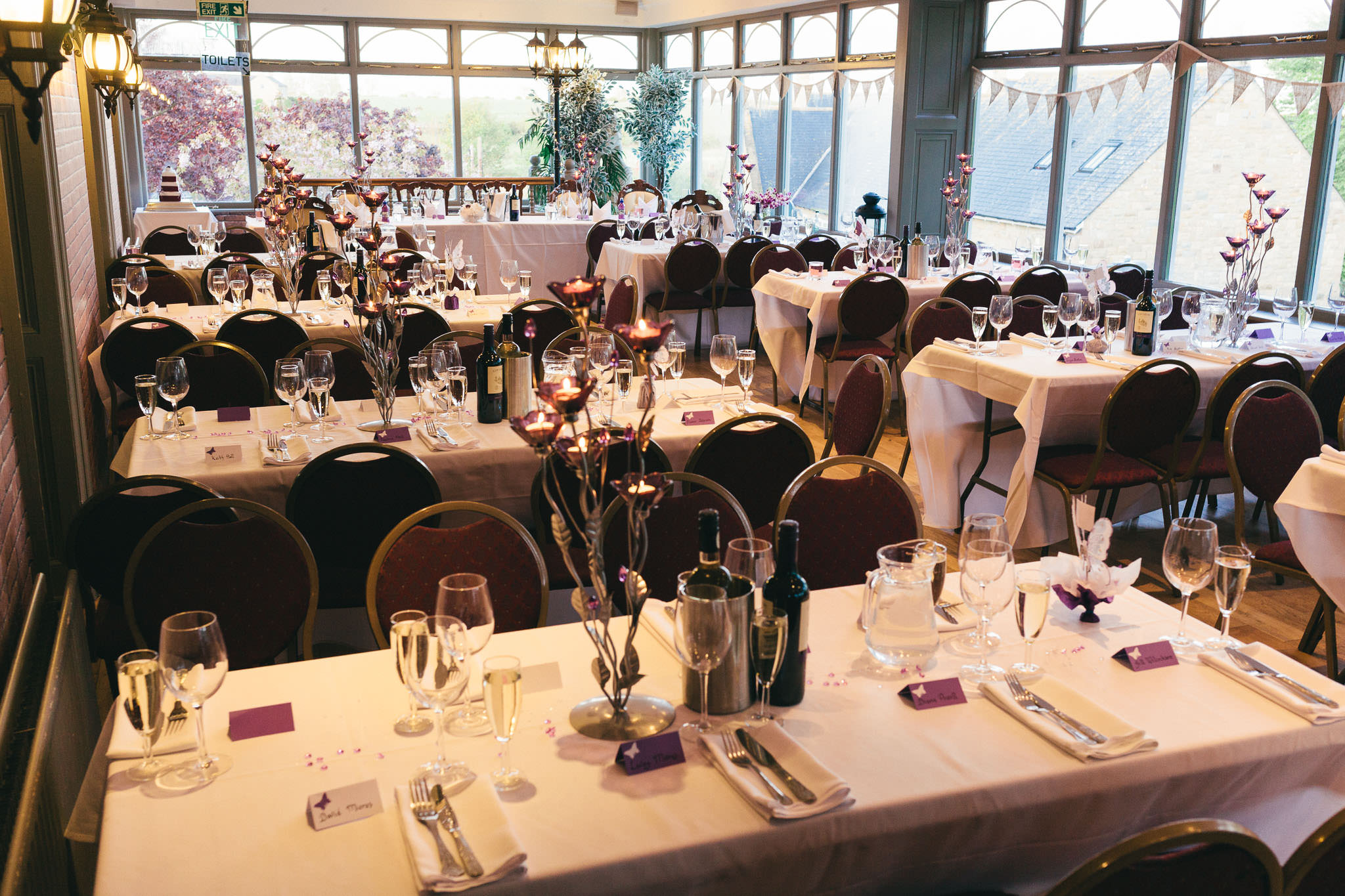 Sun Hotel set up for wedding breakfast