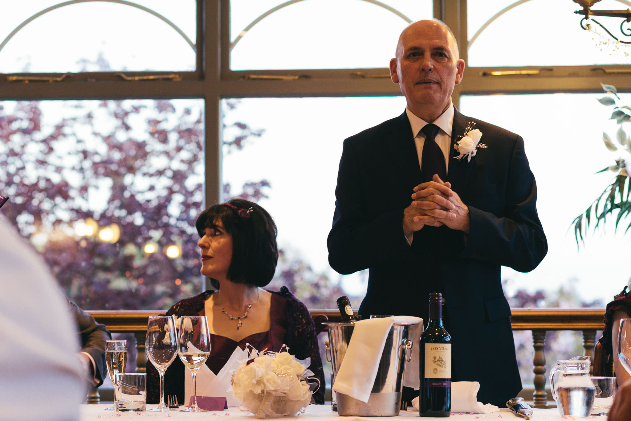 Groom gives wedding speech