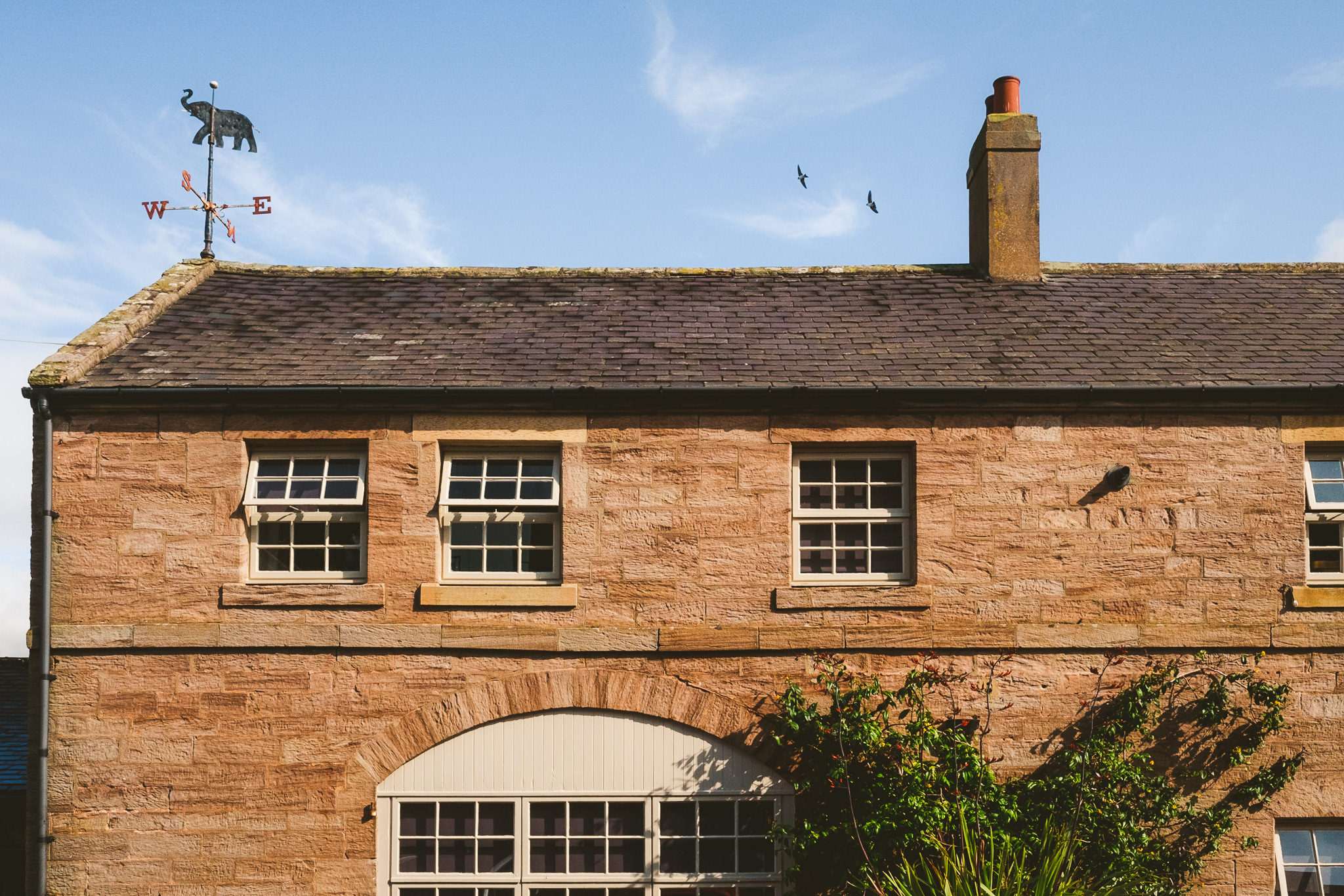 Newton Hall bridal prep building