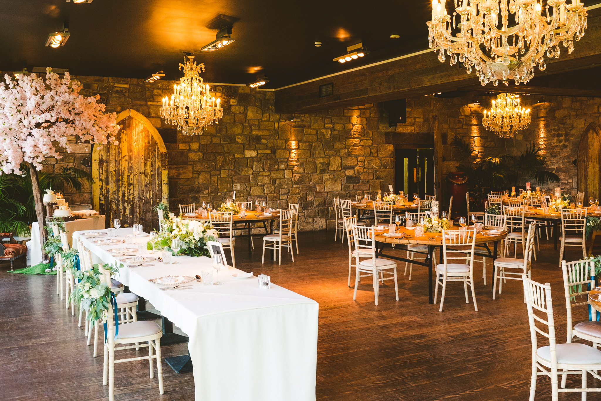The Garden Suite at Newton Hall set out for a wedding