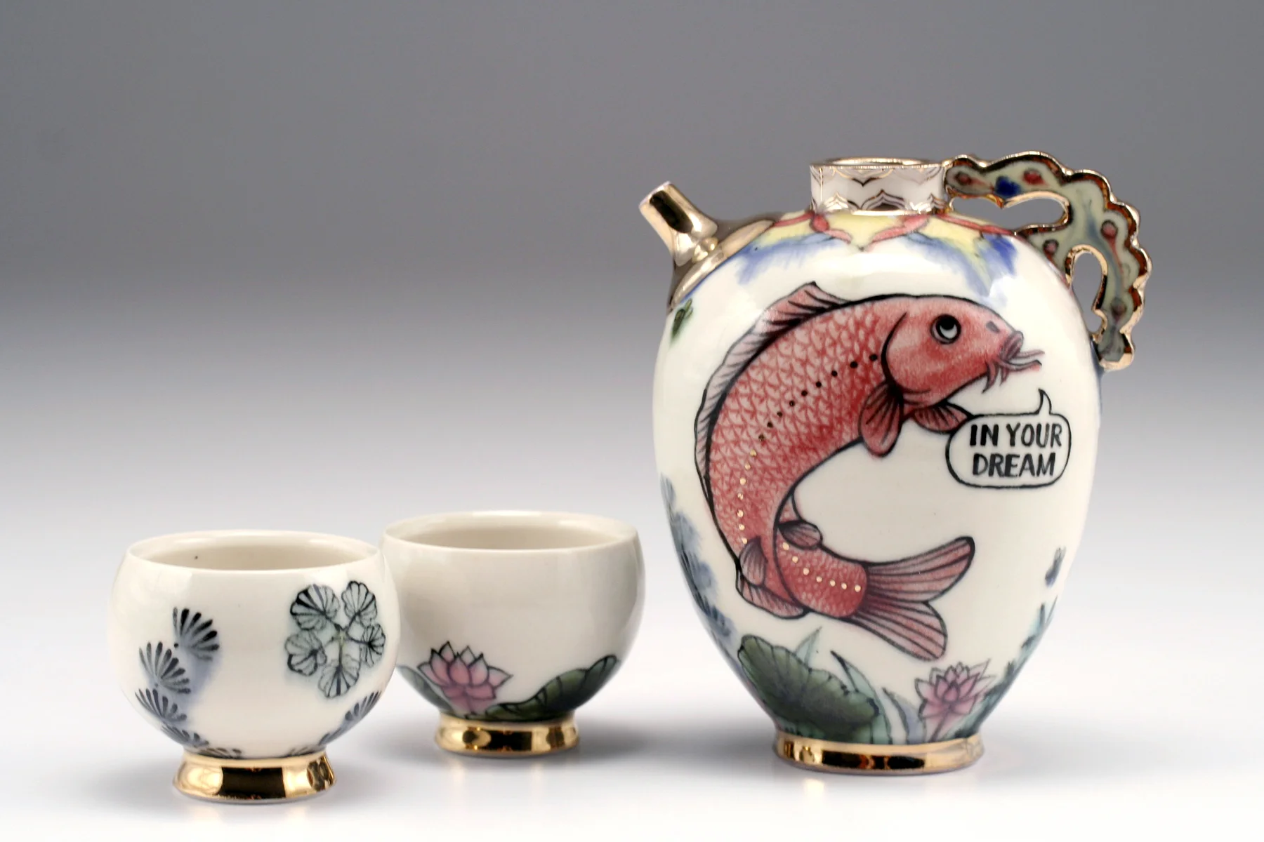 "In your dream" sake set, detail