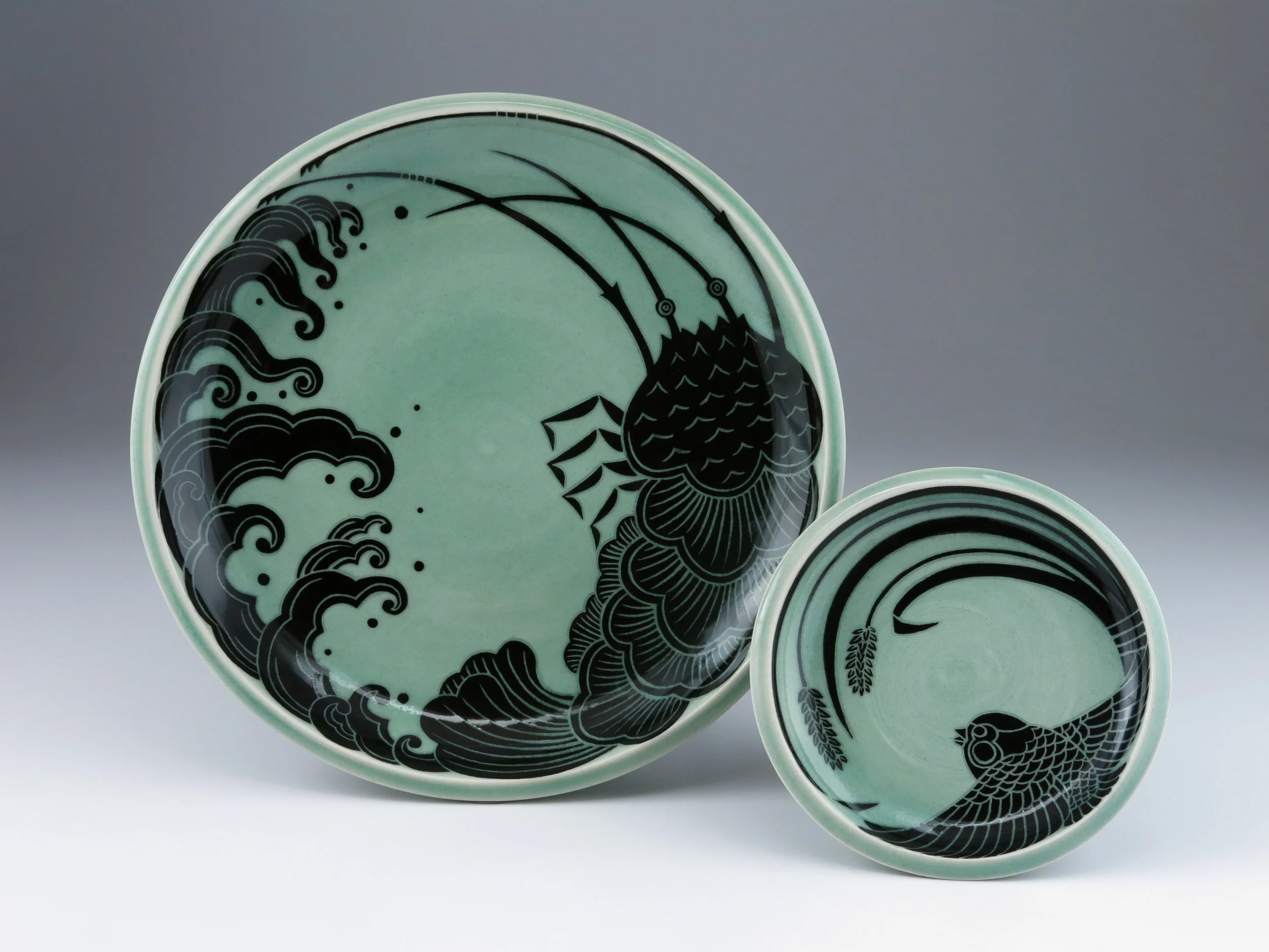 Ocean and land harvest sushi set