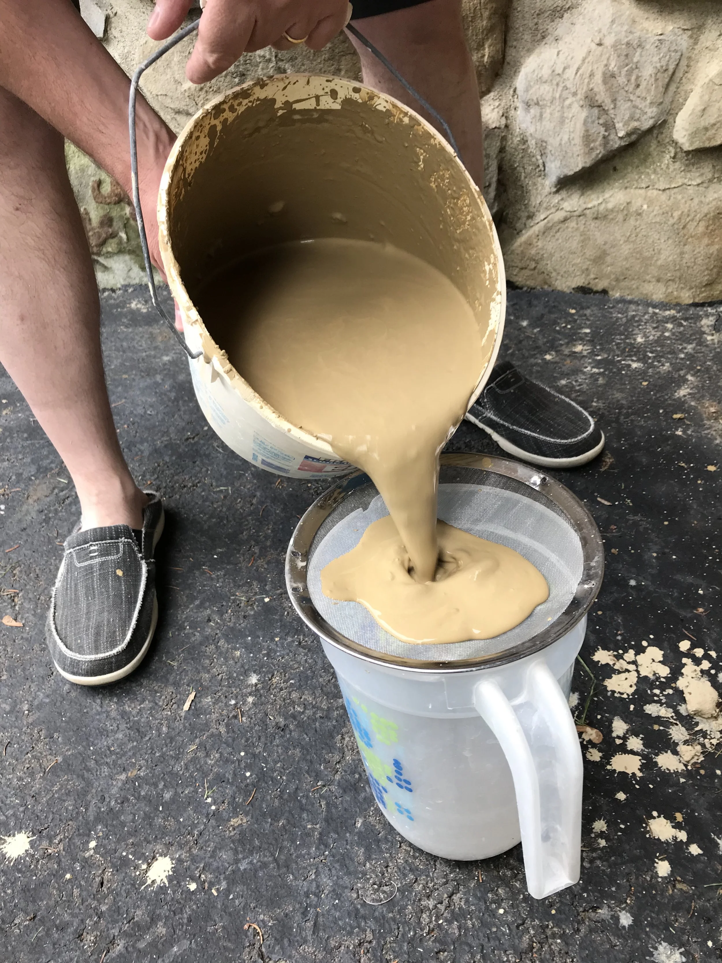 3. Screen clay slip