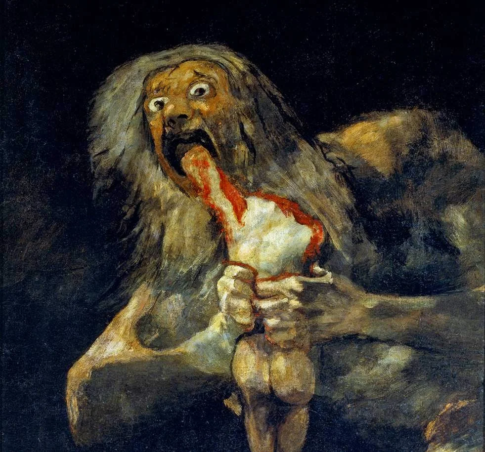Goya, "Saturno devorando a un hijo"