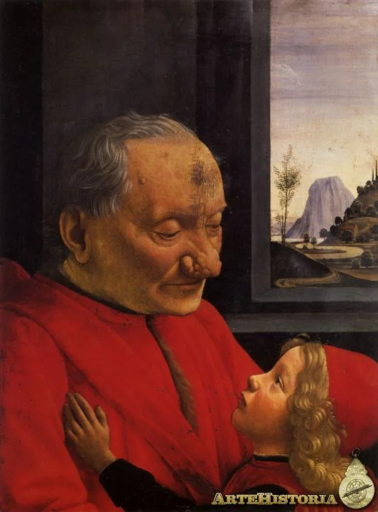 Ghirlandaio. Anciano con su nieto (1480), Museo del Louvre