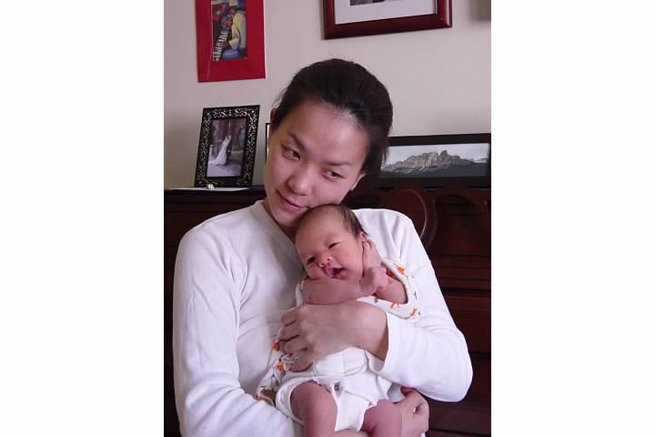 With Ethan, Feb 2003